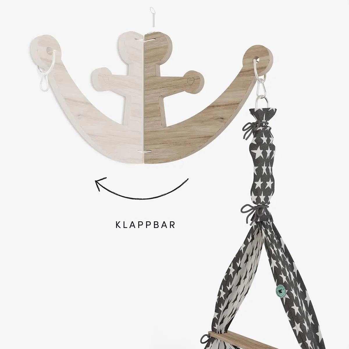 B-Ware Pauli & Co Anker Wandhalterung Halterung Wandanker Geölt Massiv Holz Befestigung - 4260713620254