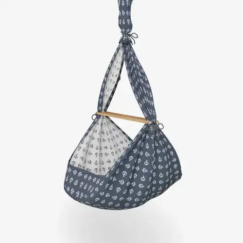 B-Ware Pauli & Co Federwiege Hängewiege Anker Hellgrau Schurwolle Eiche Geölt - 4260713620681