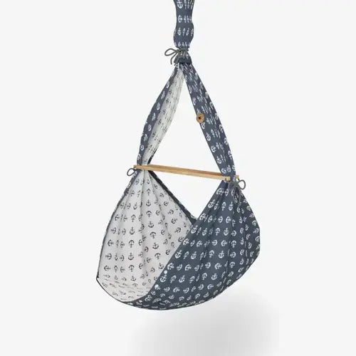 B-Ware Pauli & Co Federwiege Hängewiege Anker Hellgrau Schurwolle Eiche Geölt - 4260713620681