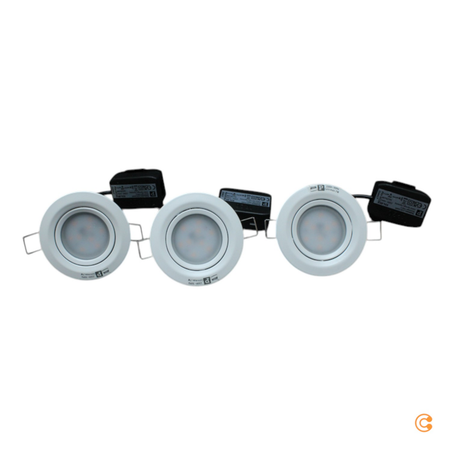 Paulmann 3er Spot Nova Coin Deckenlampe Deckenleuchte Lampe Rund Schwenkbar Weiß B-Ware - 4000870934852