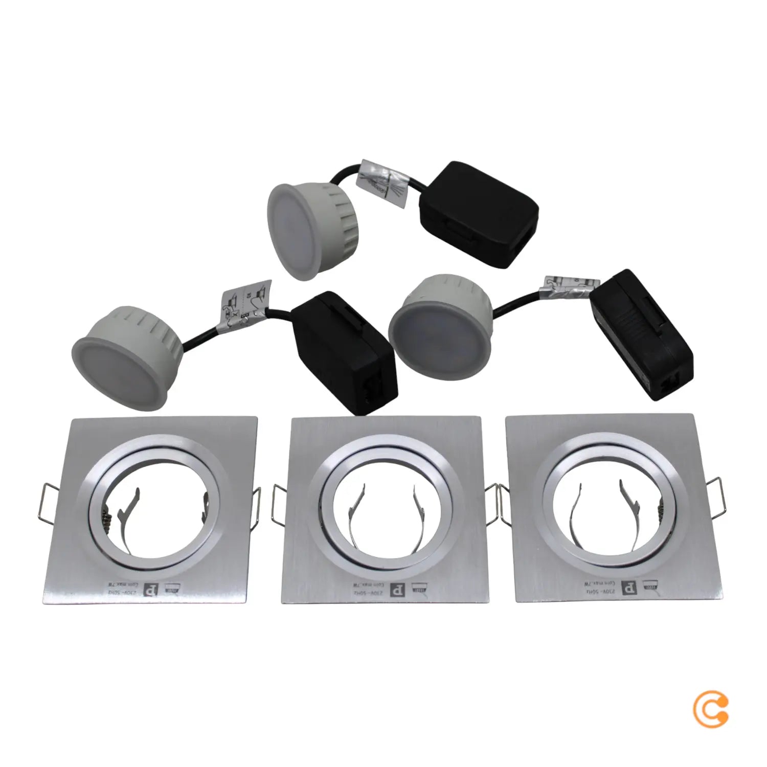 B-Ware Paulmann 3er Spot Nova Coin Eckig Dimmbar Alu Einbauleuchte Leuchte Lampe Spot - 4000870934920