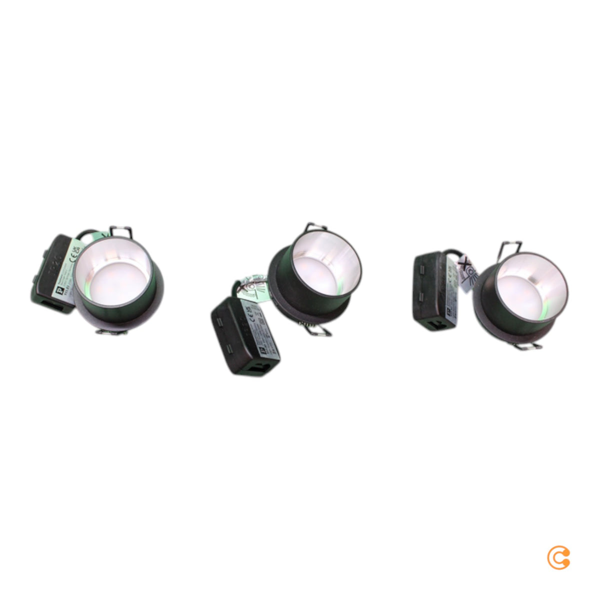 Paulmann Einbauleuchte Spot LED Set schwarz matt eisen dimmbar Aluminium 3er Set - 4000870933831