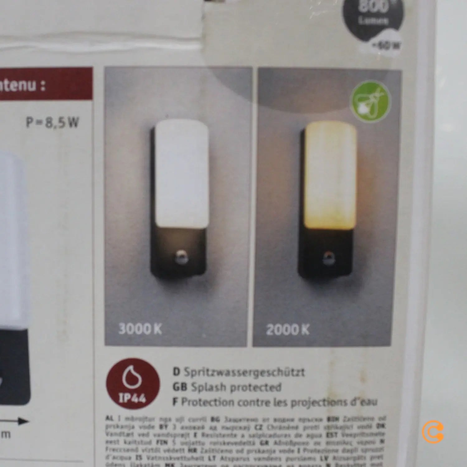 B-Ware Paulmann Led Außenwandlampe Leuchte Sensor Lampe Bonnie Anthrazit 2200 K 3000 K - 4000870948538