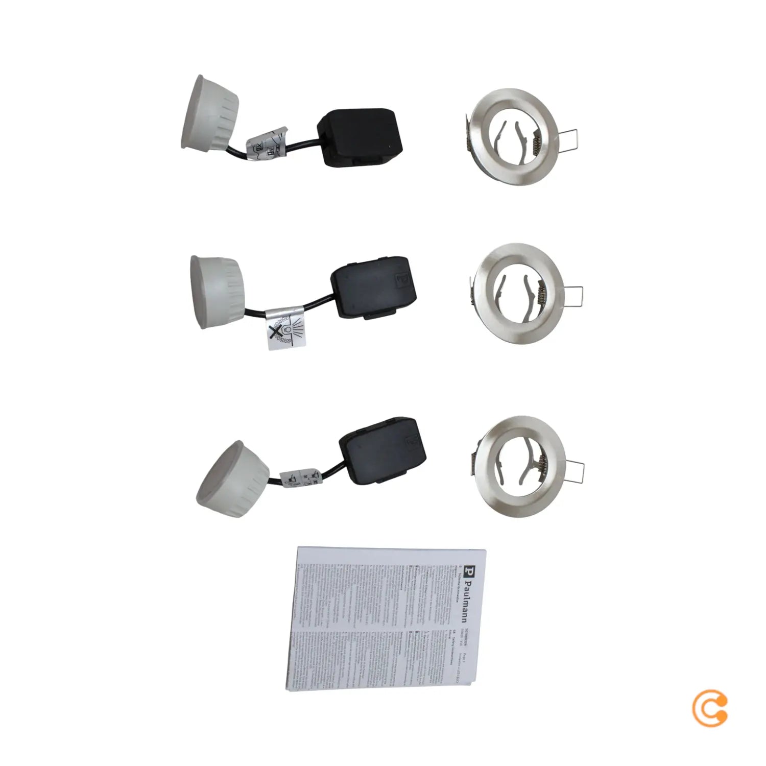 B-Ware Paulmann Einbauspot Deckenspot Led Nova Coin Dimmbar Stahl Aluminium 3er Set408 - 4000870934944