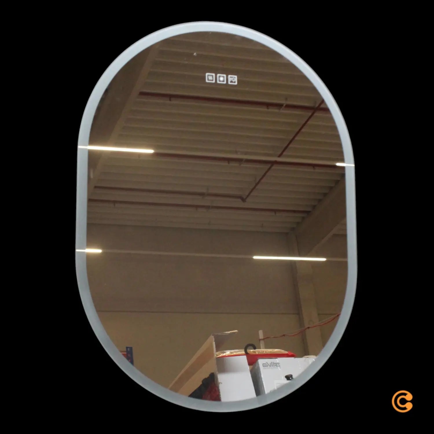 B-Ware Paulmann Mirra Wandspiegel Spiegel Badezimmerspiegel 80 X 60 Cm Cct Dimmbar Weiß - 4000870710876