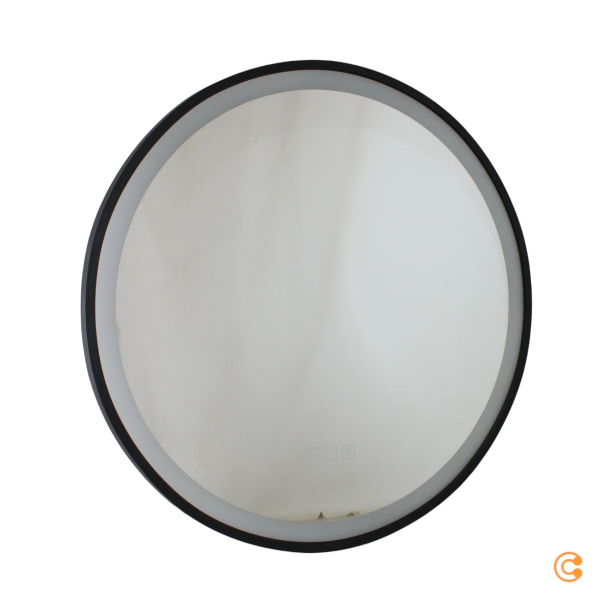Paulmann Wandspiegel Spiegel Mirra LED dimmbar Touch schwarz Metall Acryl 59cm - 4000870710883