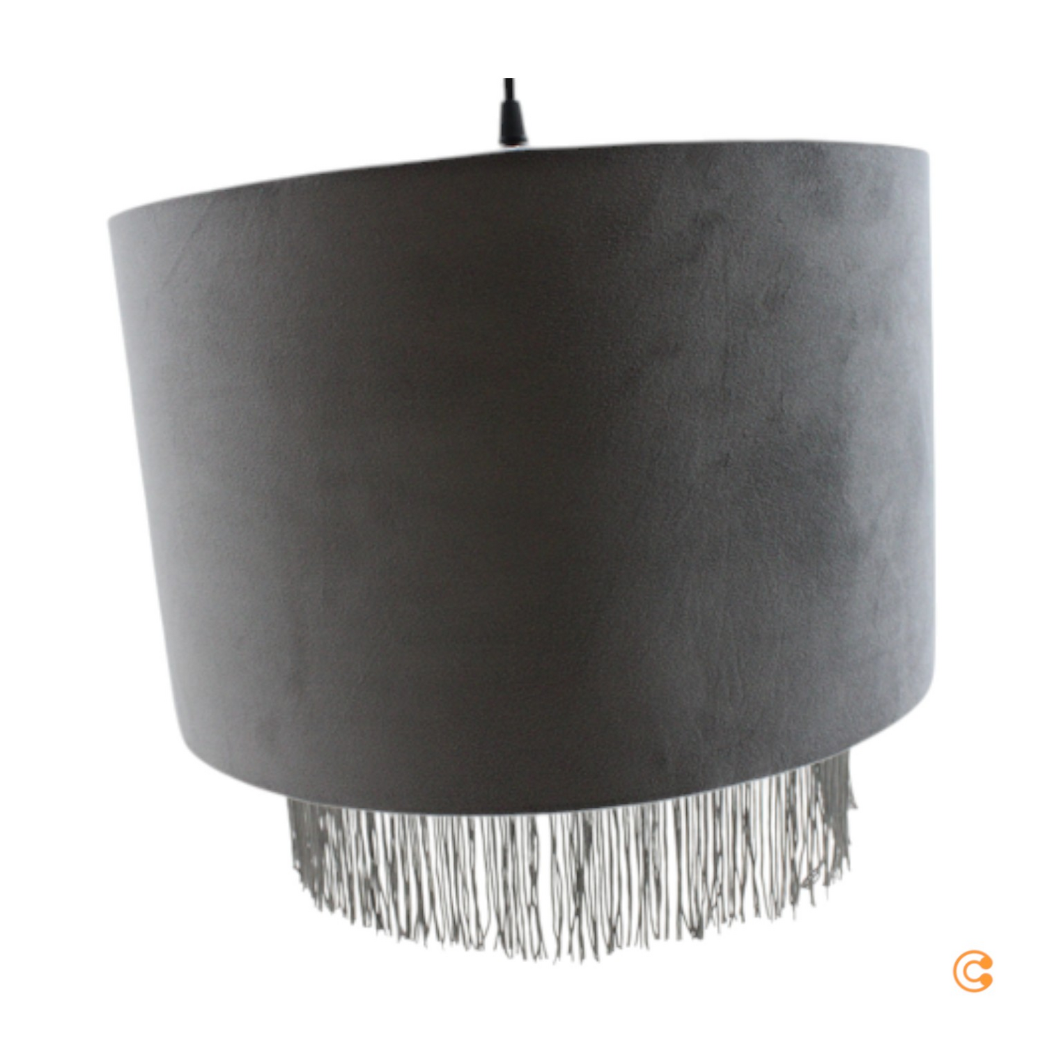 Paulmann Pauleen Pendelleuchte Noble Reverie Grau Samt ø38cm Max 20 W E27 Kürzbar B-Ware - 4000870482117