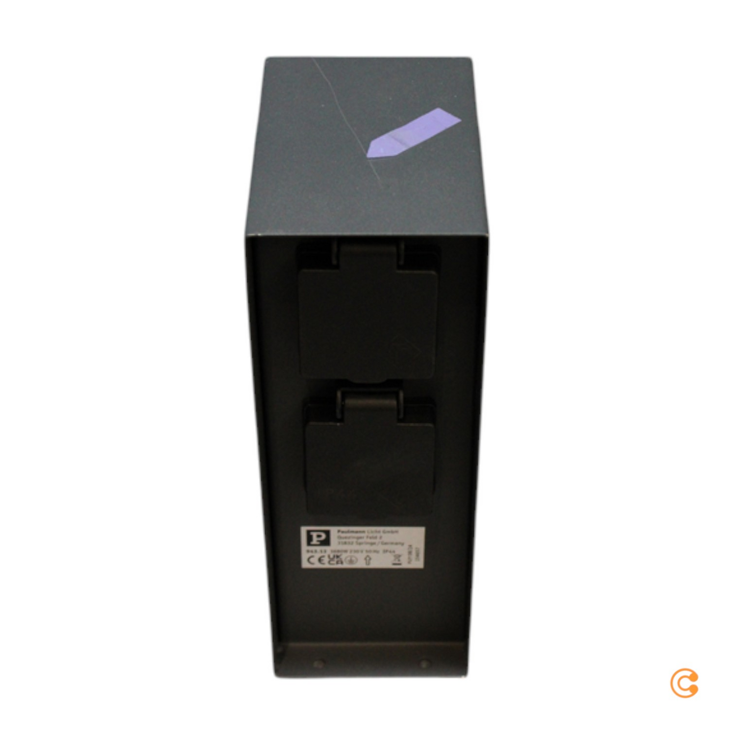 B-Ware Paulmann Steckdosensäule Stromsäule Außenbereich Anthrazit Edelstahl Ip44 4 Fach - 4000870943137