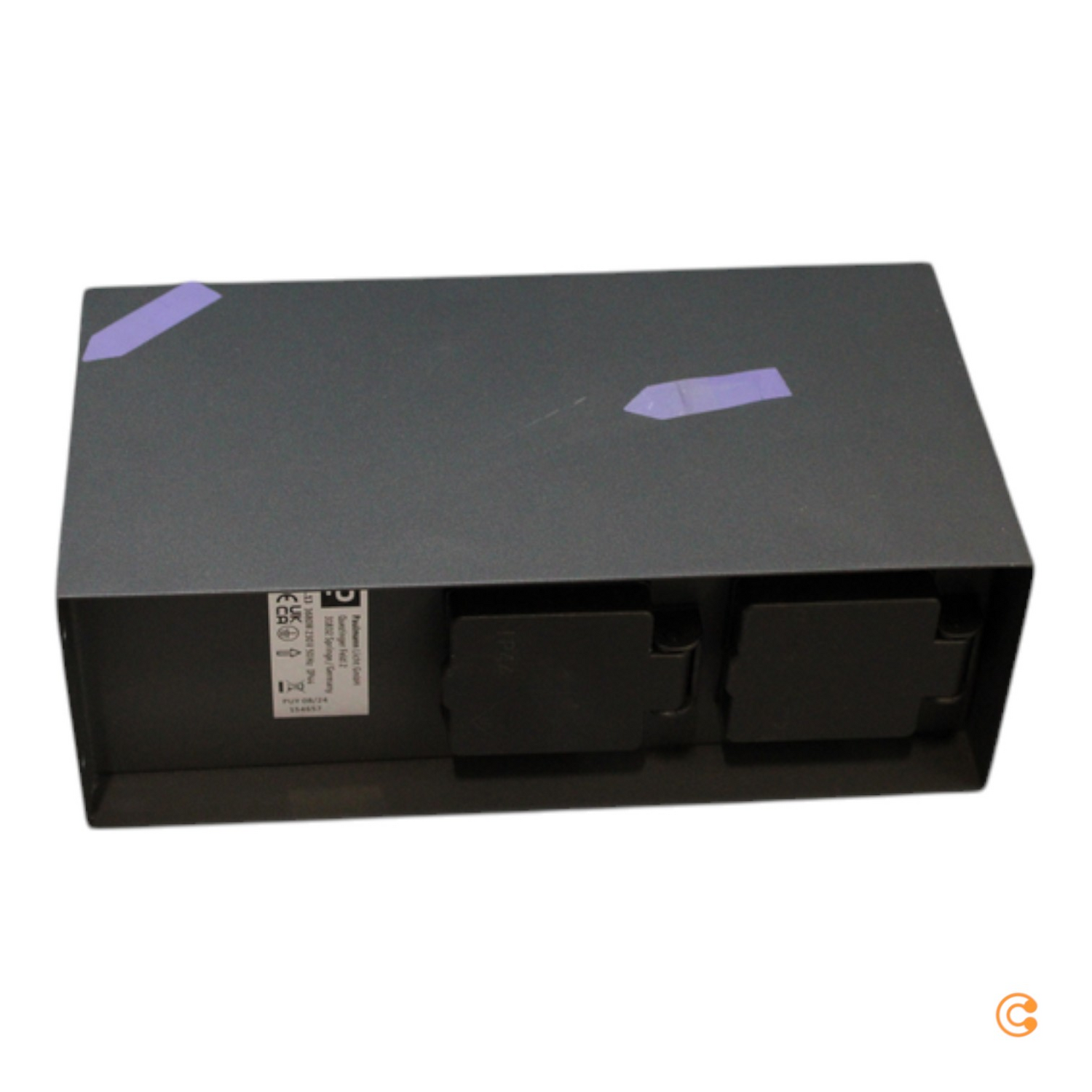 B-Ware Paulmann Steckdosensäule Stromsäule Außenbereich Anthrazit Edelstahl Ip44 4 Fach - 4000870943137