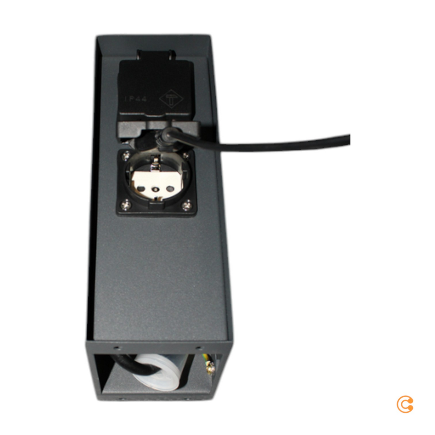 B-Ware Paulmann Steckdosensäule Stromsäule Außenbereich Anthrazit Edelstahl Ip44 4 Fach - 4000870943137