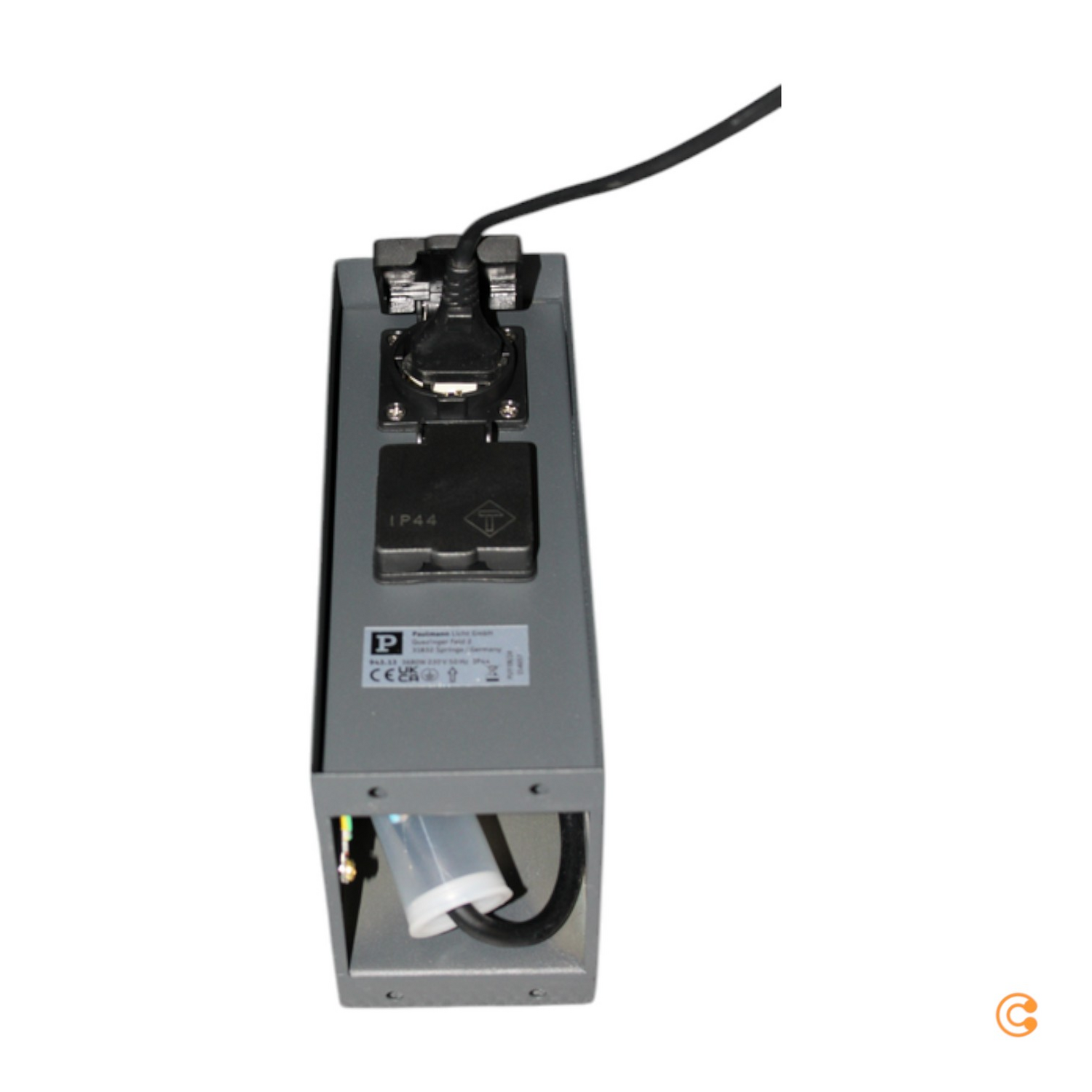 B-Ware Paulmann Steckdosensäule Stromsäule Außenbereich Anthrazit Edelstahl Ip44 4 Fach - 4000870943137