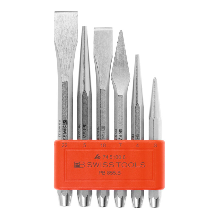 B-Ware Pb Swiss Tools Meißel Durchschläger Set Werkzeug Metall 6teilig - 7610733086863