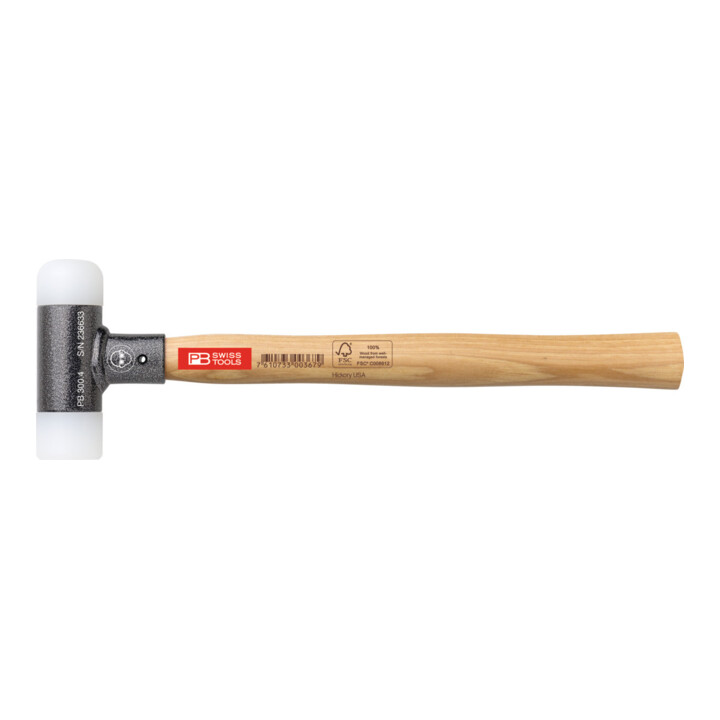 B-Ware Pb Swiss Tools Hammer Schonhammer Rückschlagfrei Nylon Einsatz Hickory 32 Mm - 7610733003457