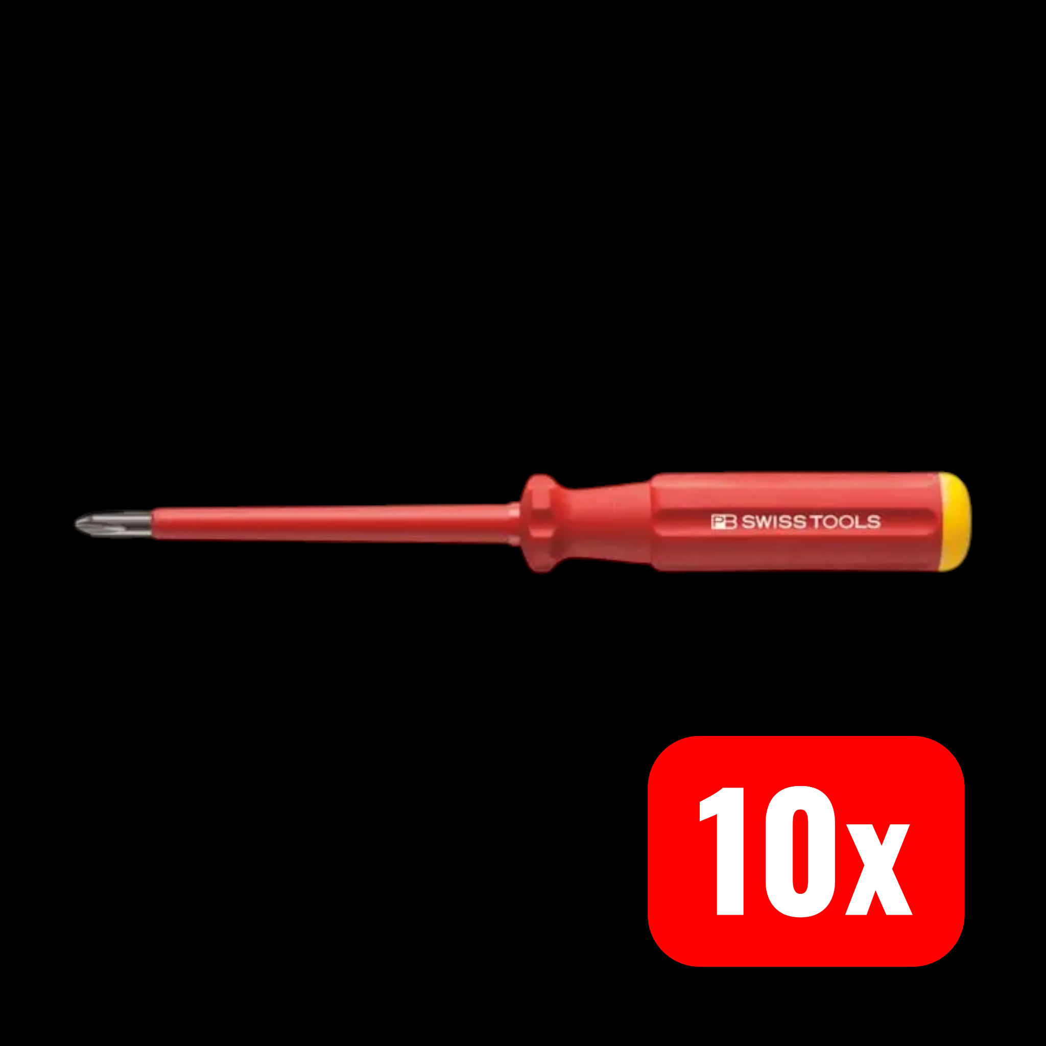 PB Swiss Tools Schraubendreher Phillips VDE 1000V Größe 2 SwissGrip 10 STÜCK - 7610733064427
