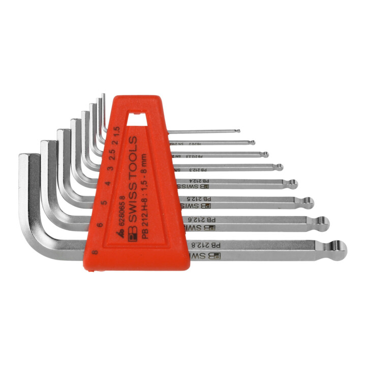 B-Ware Pb Swiss Tools Sechskant Winkelschraubendreher Set Kugelkopf 8teilig Verchromt - 7610733085576