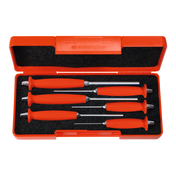 Pb Swiss Tools Splintentreiber Set Dorn Werkzeugsatz Abs Kunststoffbox 6 Teilig B-Ware - 7610733254958