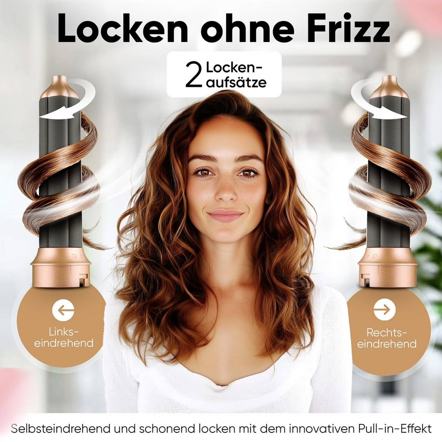 B-Ware Profi Care Multi Styler Haarstyler Warmluftbürste Weiß Rose 4in1 Stylingset - 4006160231328