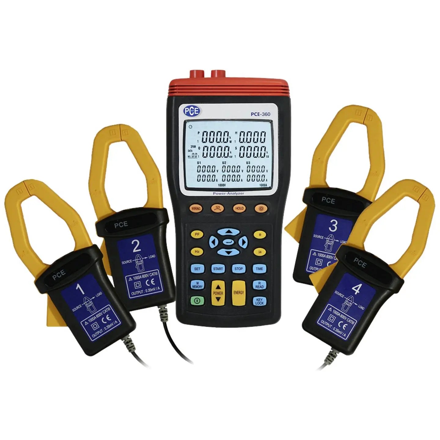 B-Ware Pce Instruments Leistungsmessgerät Energiezähler 3 Phasig Tasche 4 Stromzangen - 4250348700353