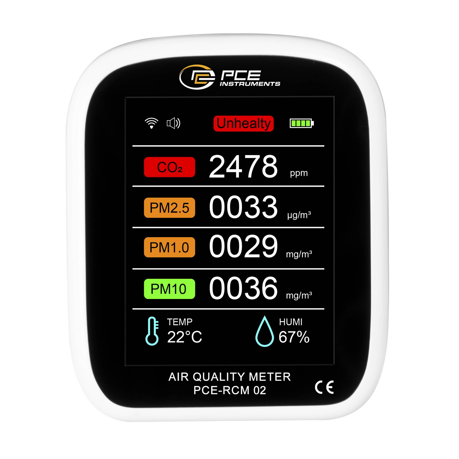 B-Ware Pce Instruments Luftqualitätsdetektor Partikelzähler Co2 Usb C Umwelt Messgerät - 4250348735096