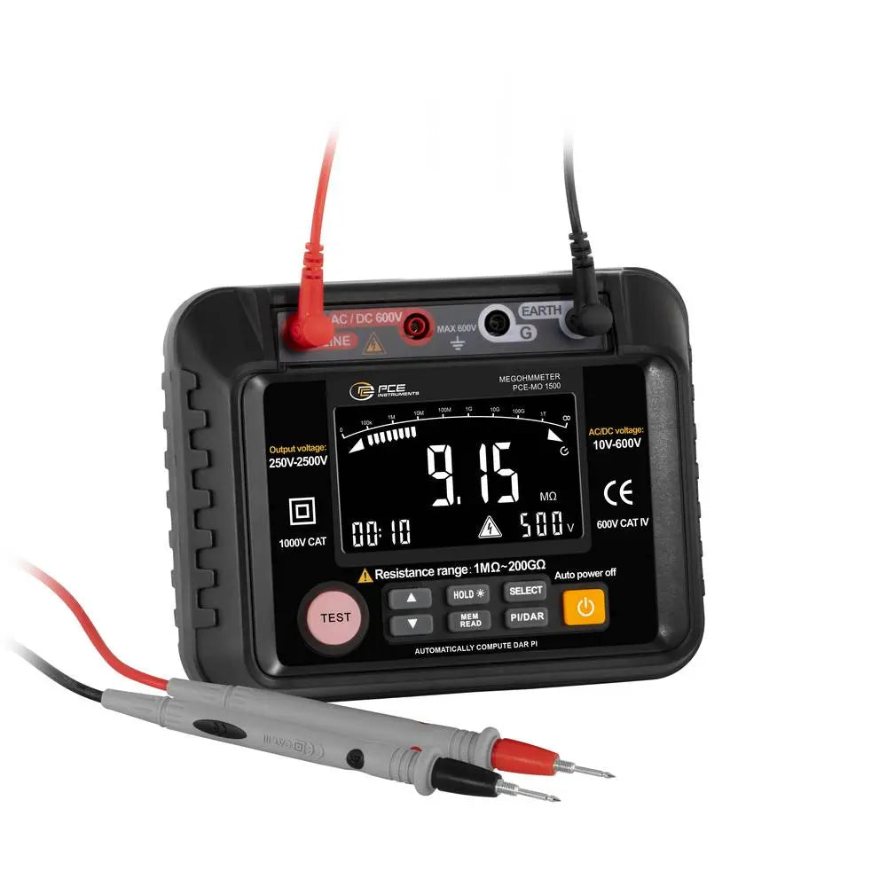 B-Ware Pce Instruments Isolationsmessgerät Ohmmeter Megohmmeter Messgerät Pce Mo 1500 - 4250348734235