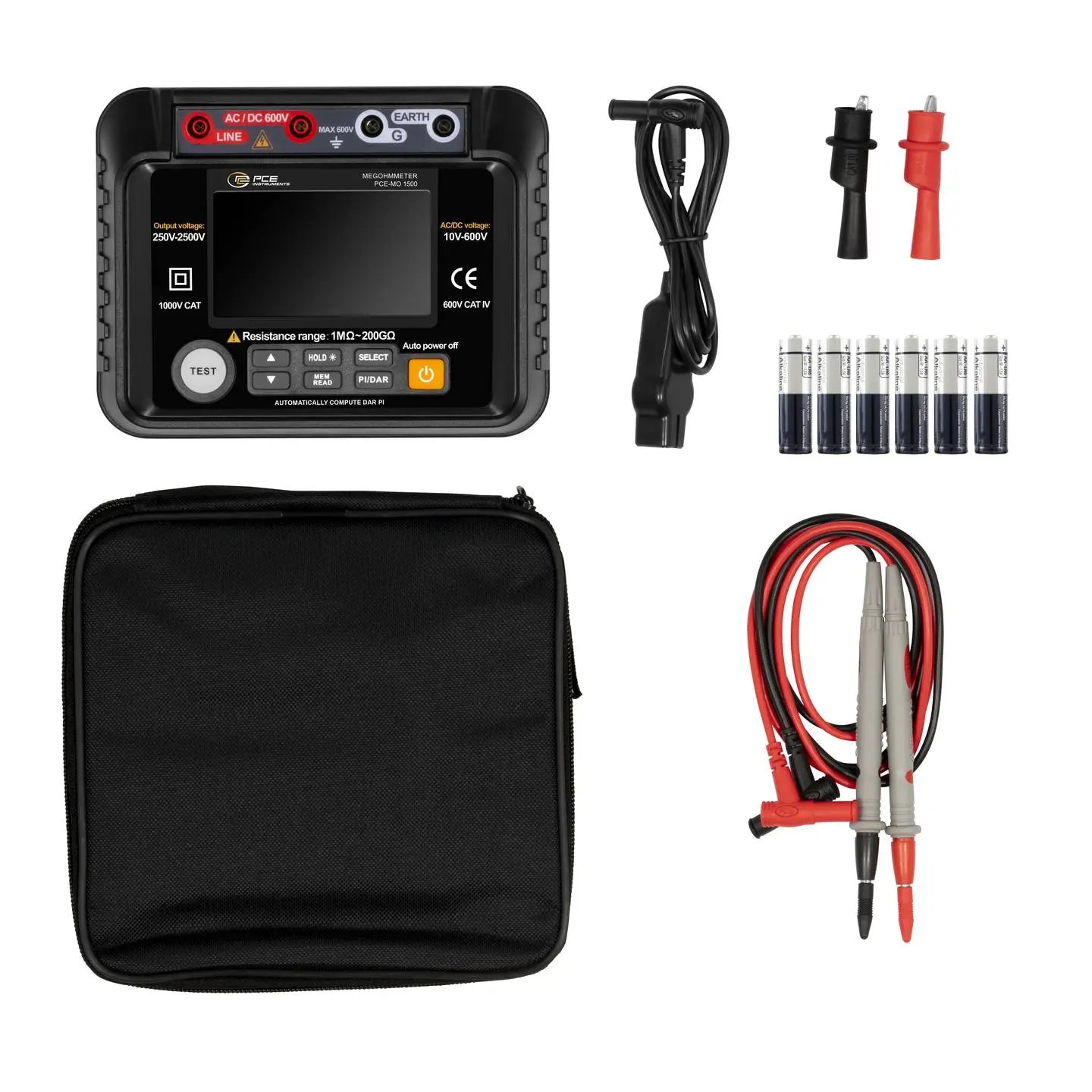 B-Ware Pce Instruments Isolationsmessgerät Ohmmeter Megohmmeter Messgerät Pce Mo 1500 - 4250348734235