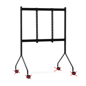 B-Ware Pedestal TV Ständer Rollwagen Fernseher 70 Zoll Rollen charcoal SIEHE TEXT/FOTO