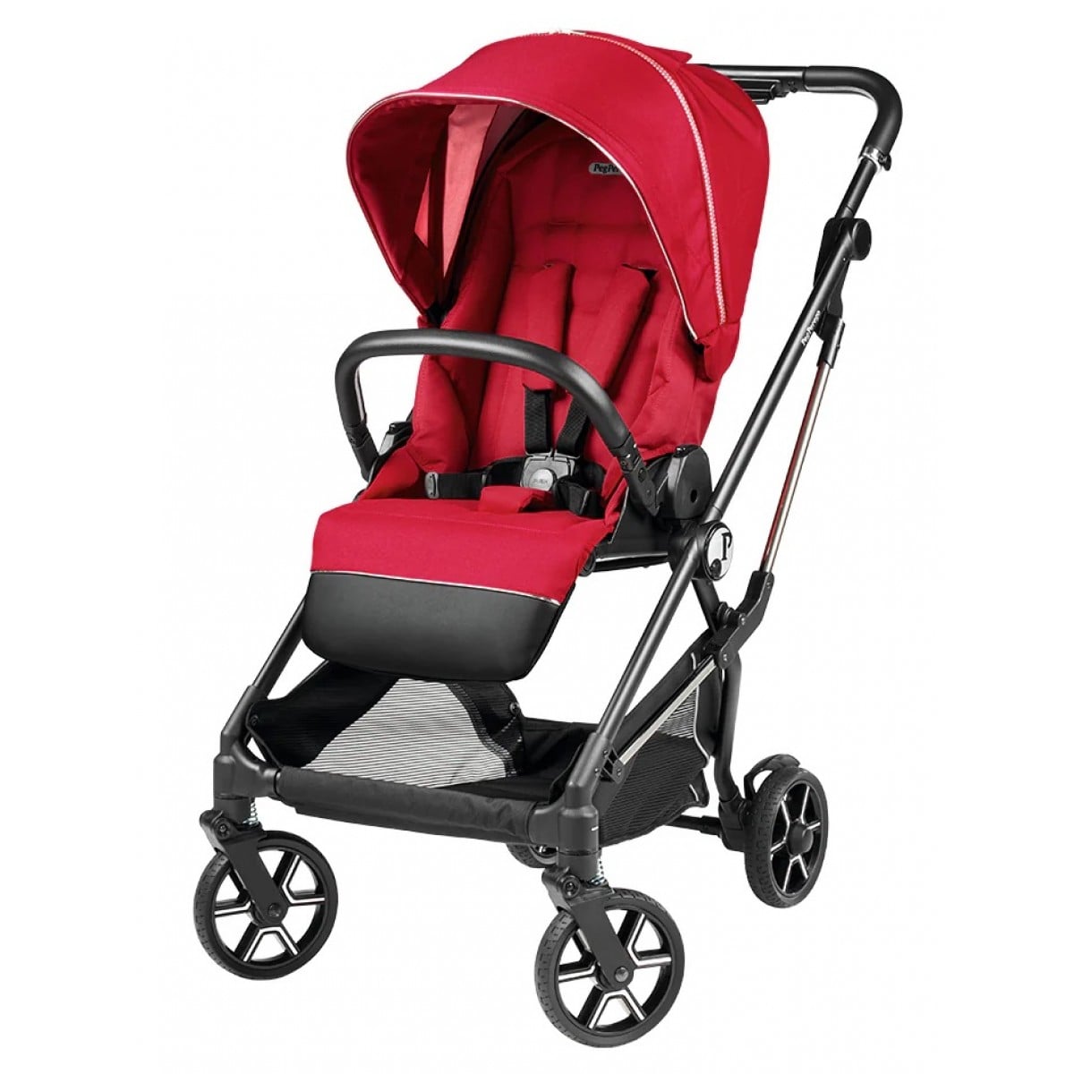 Peg-Pérego Kinderwagen Buggy Veloce Red Shine Einkaufskorb Sonnenverdeck - 8005475417539