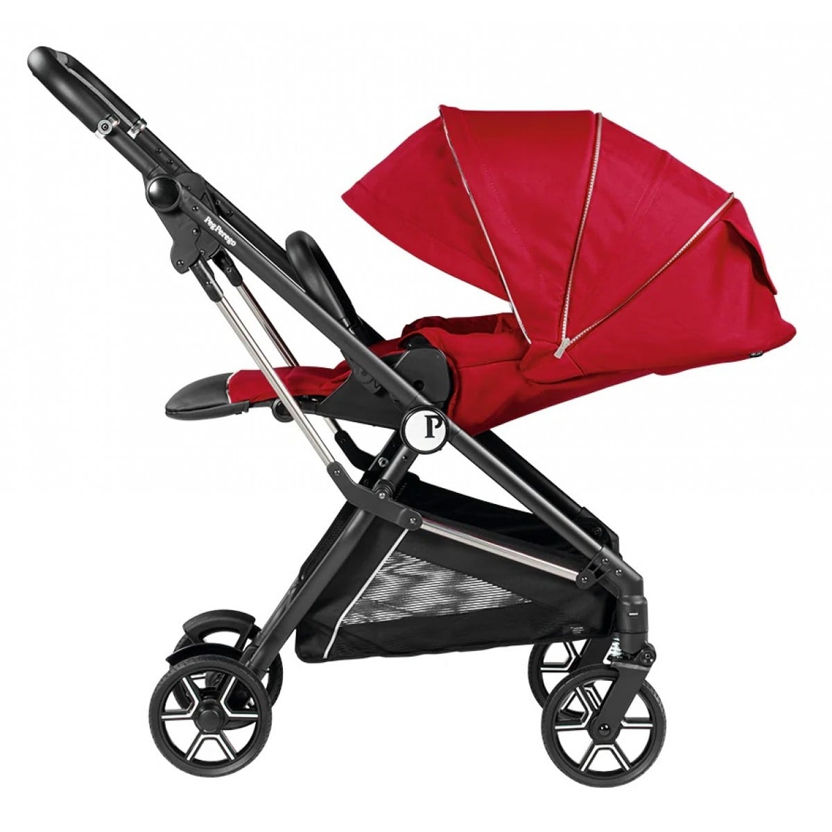 Peg-Pérego Kinderwagen Buggy Veloce Red Shine Einkaufskorb Sonnenverdeck - 8005475417539