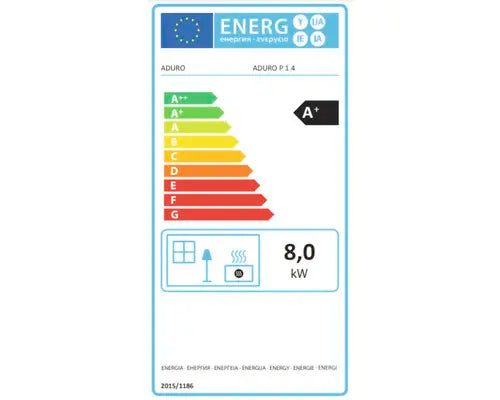 B-Ware Aduro Ofen Kamin Pelletofen P1.4 Heizen Stahl Schwarz Weiß Automatik Wlan - 5704065010466