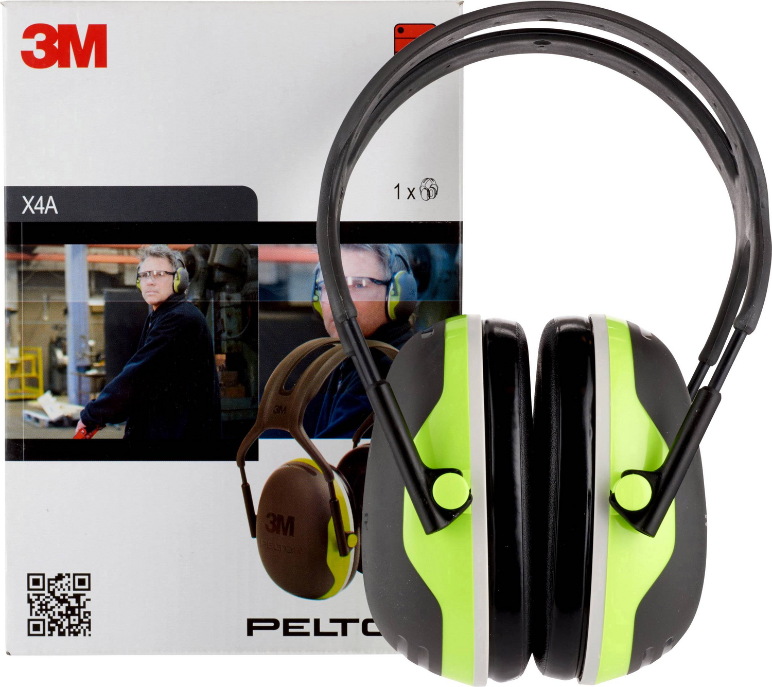 B-Ware Peltor   X4 A Kapselgehörschutz Kopfbügel Gehörschutz Snr 33 D B Schwarz 2 Stück - 4046719695515