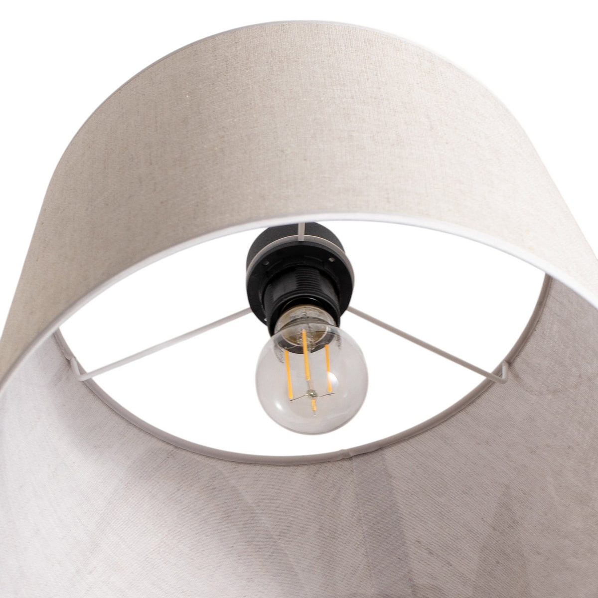 Pendellampe Ascot Hängeleuchte Deckenleuchte Stofflampe beigefarben Ø 38 cm - 5907106011006
