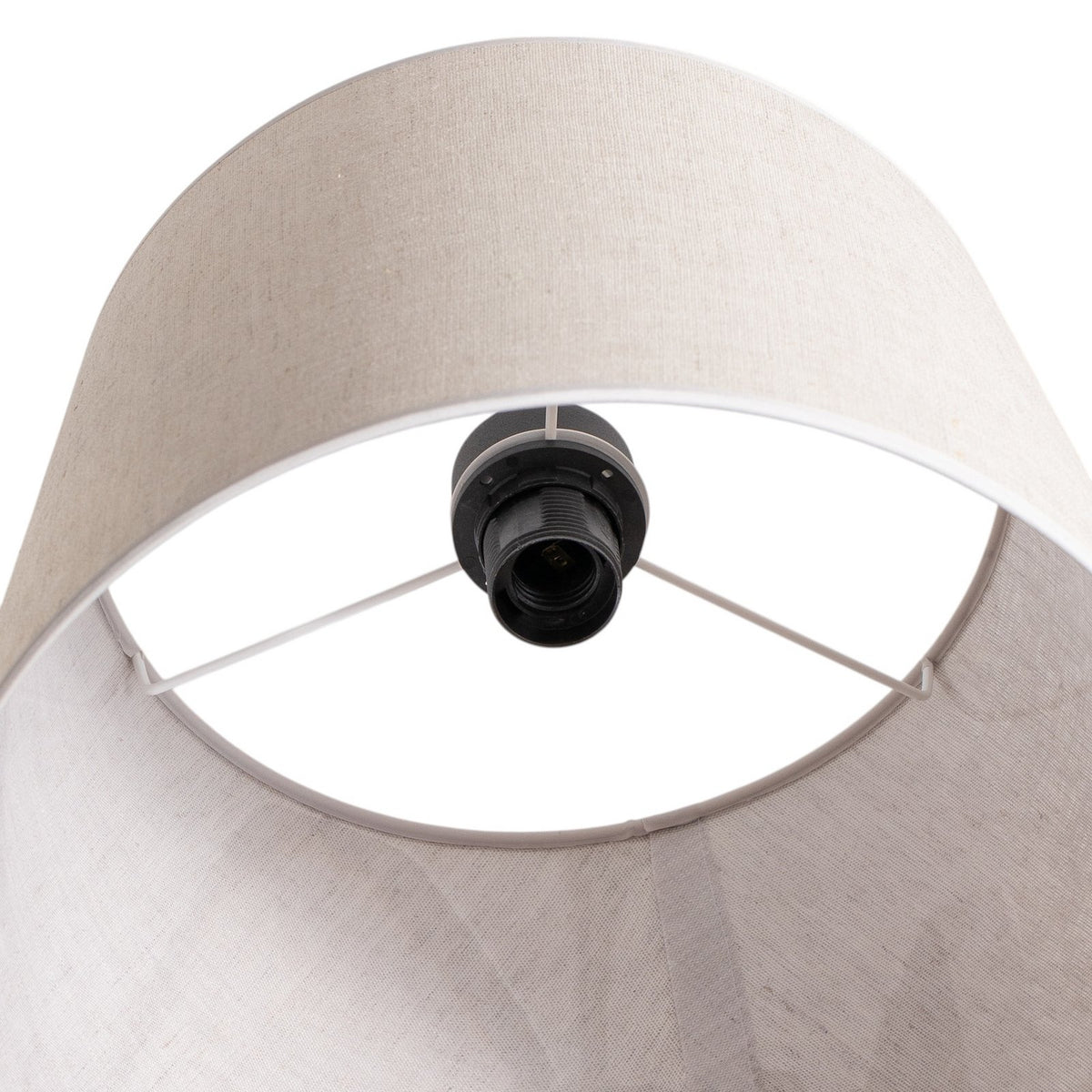 Pendellampe Ascot Hängeleuchte Deckenleuchte Stofflampe beigefarben Ø 38 cm - 5907106011006