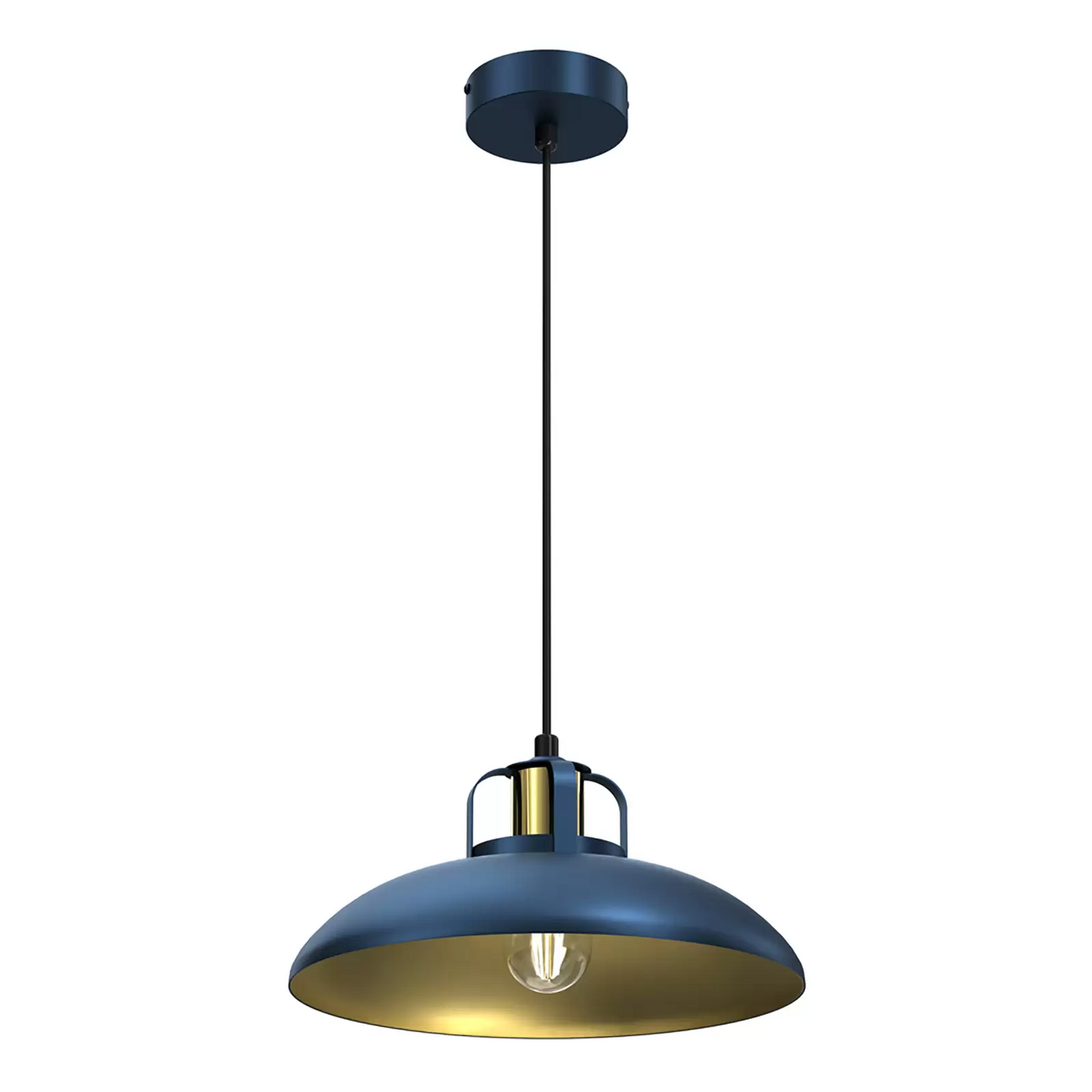 B-Ware Milagro Pendellampe Felix Blau Gold 1 Flammig E27 Pendelleuchte Lampe Leuchte - 5902693777144