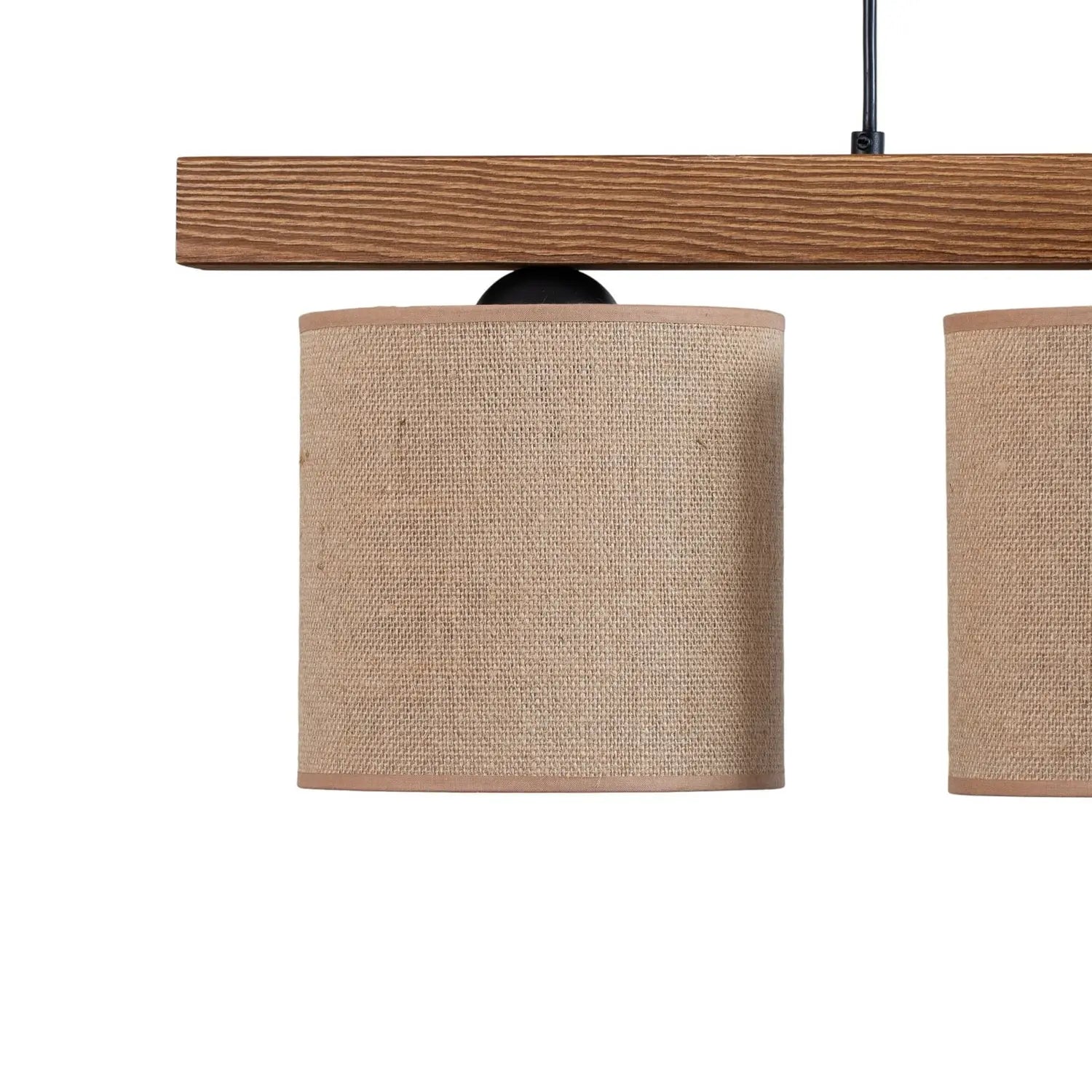 B-Ware Pendellampe Hängelampe Forest Holz Hellbraun Jute Natur 3 Flammig E27 Led Lampe - 5903240292301