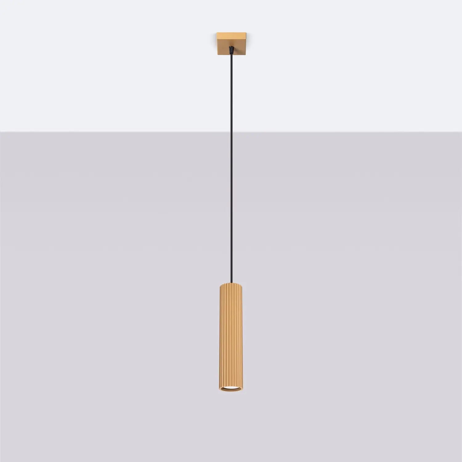 B-Ware Pendellampe Karbon Hängelampe Gold Aluminium Dimmbar ø 6 Cm Gu10 Led Leuchte - 5907073000324
