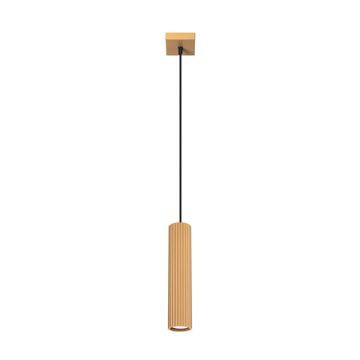 Pendellampe Karbon Hängelampe Gold Aluminium Dimmbar Ø 6 cm GU10 LED Leuchte - 5907073000324