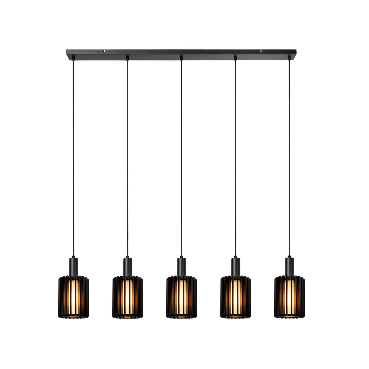 Lucide Pendellampe Hängelampe Lambres Glas Metall schwarz transparent 164 cm403 - 5411212452962