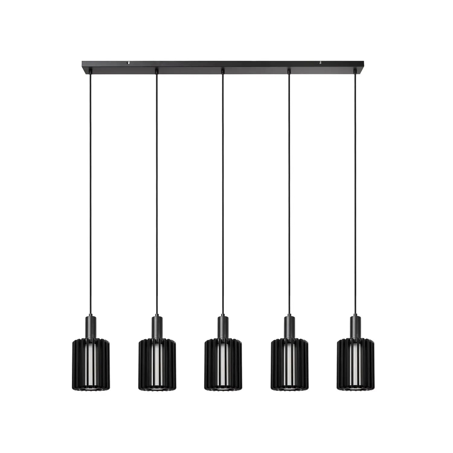 B-Ware Lucide Pendellampe Hängelampe Lambres Glas Metall Schwarz Transparent 164 Cm403 - 5411212452962