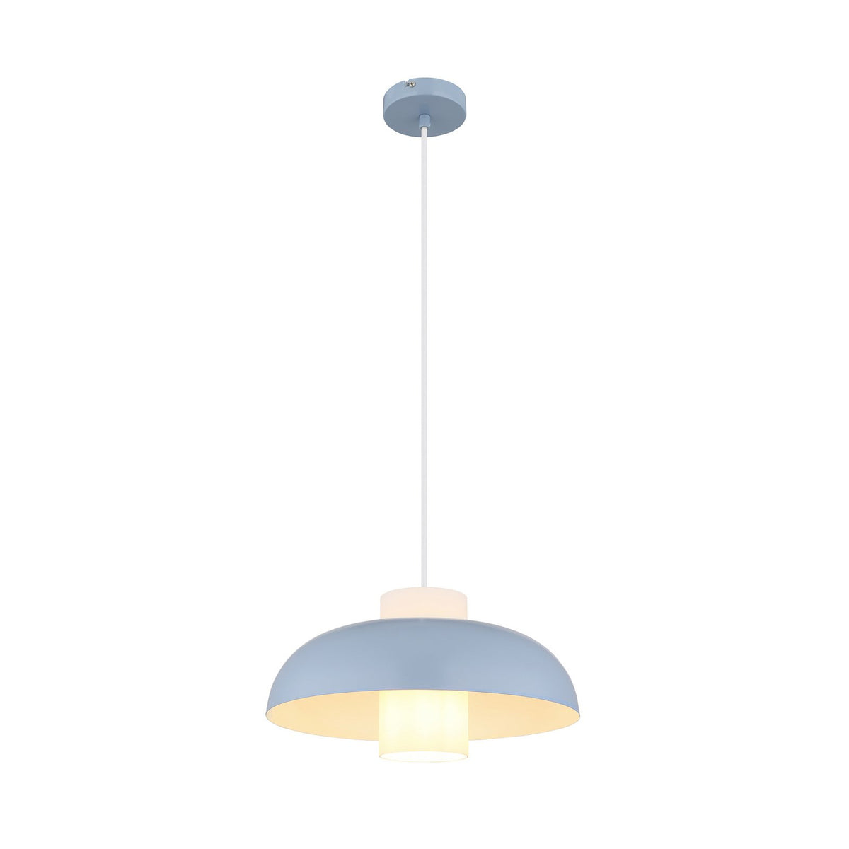 Globo Pendellampe Hängeleuchte Lowe LED Lampe dimmbar blau matt Ø38cm Metall - 9007371518166