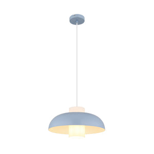 B-Ware Globo Pendellampe Hängeleuchte Lowe LED Lampe dimmbar blau matt Ø38cm Metall