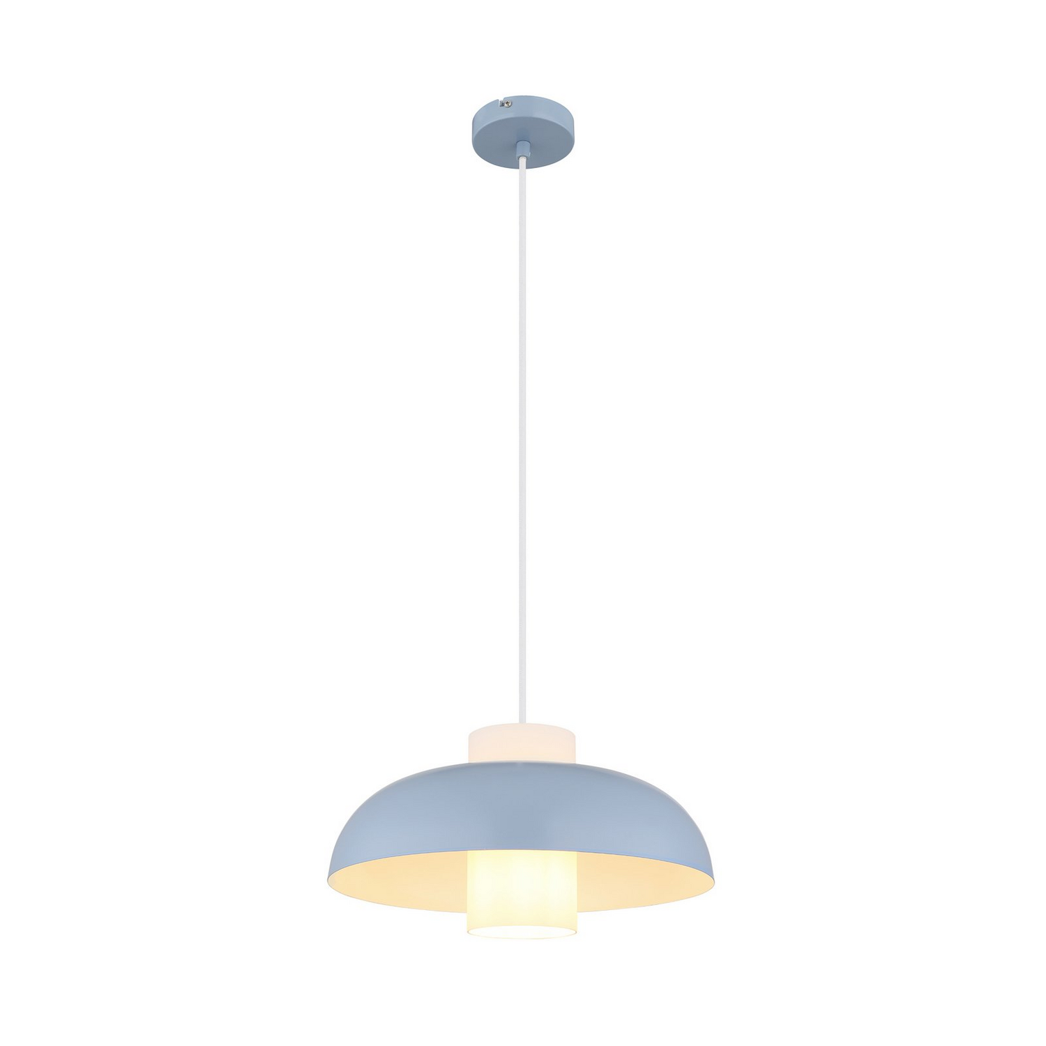 B-Ware Lowe Pendellampe Hängeleuchte Lampe Blau Matt ø 38 Cm Metall - 9007371518166