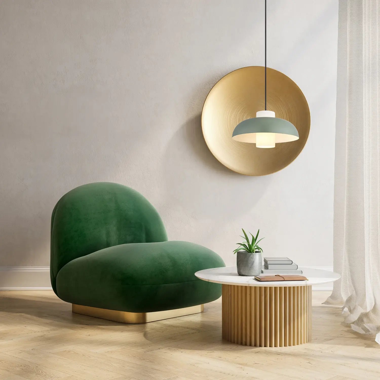 B-Ware Globo Pendellampe Hängelampe Deckenlampe Grün Matt Metall ø 38 Cm E27 Siehe Text - 9007371515165