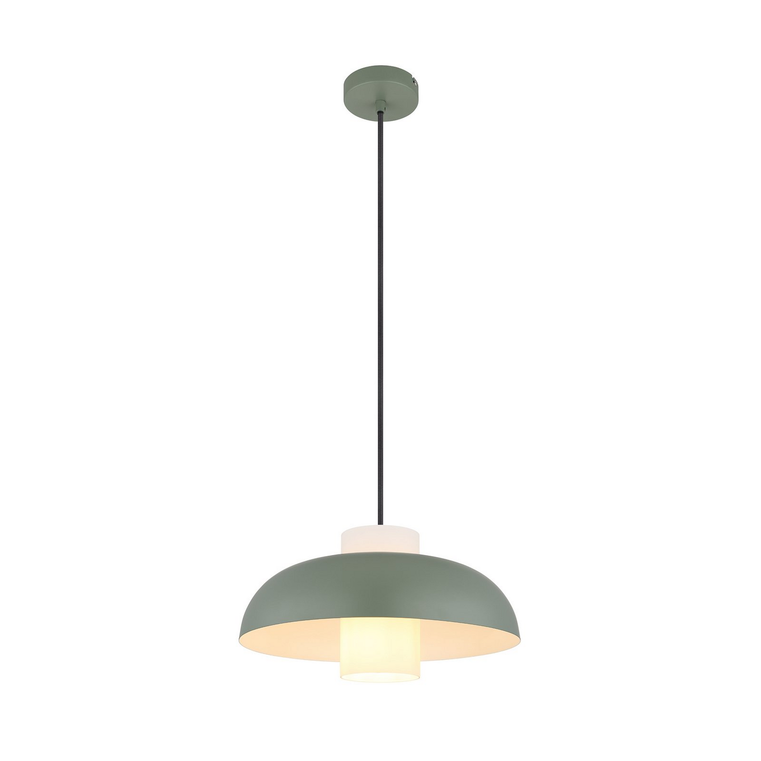 B-Ware Globo Pendellampe Hängelampe Deckenlampe Grün Matt Metall ø 38 Cm E27 Siehe Text - 9007371515165