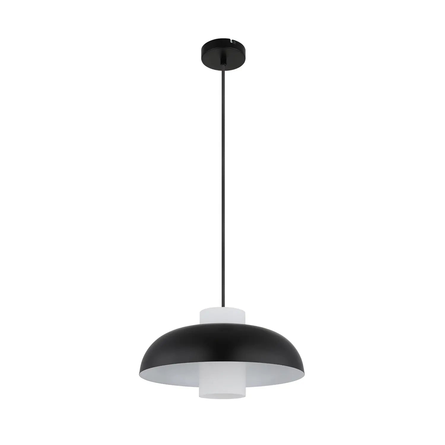 B-Ware Globo Pendellampe Hängeleuchte Lowe Schwarz Matt Metall ø 38 Cm E27 Led Leuchte - 9007371509164