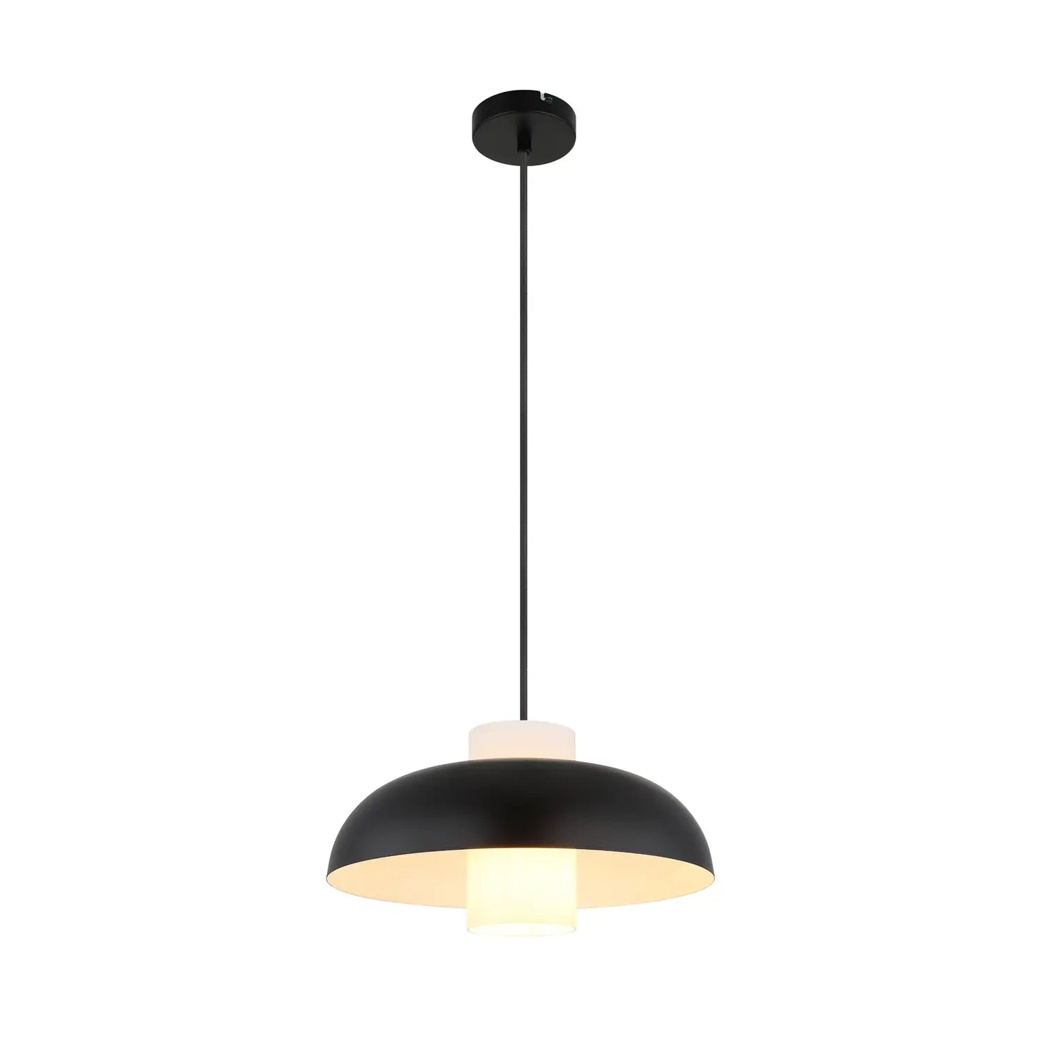 B-Ware Globo Pendellampe Hängeleuchte Lowe Schwarz Matt Metall ø 38 Cm E27 Led Leuchte - 9007371509164