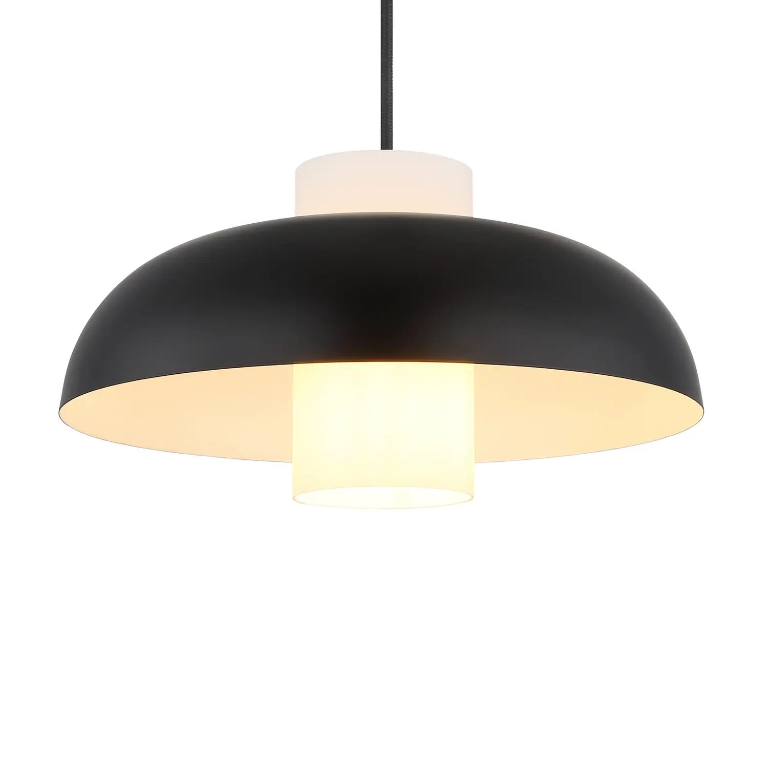 B-Ware Globo Pendellampe Hängeleuchte Lowe Schwarz Matt Metall ø 38 Cm E27 Led Leuc444 - 9007371509164