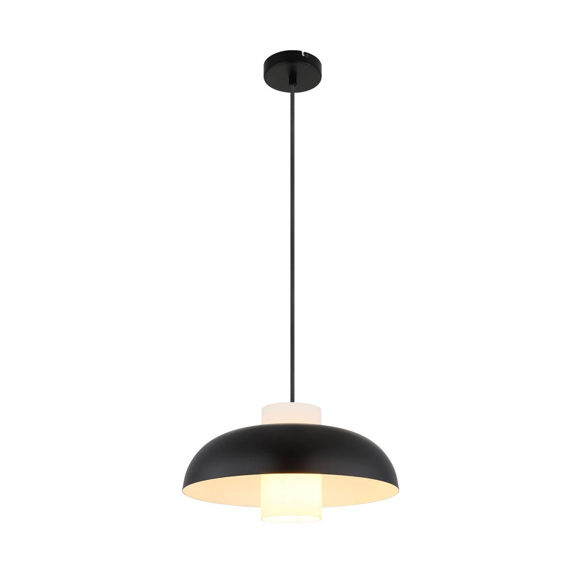 Globo Pendellampe Hängeleuchte Lowe schwarz matt Metall Ø 38 cm E27 LED Leuchte - 9007371509164