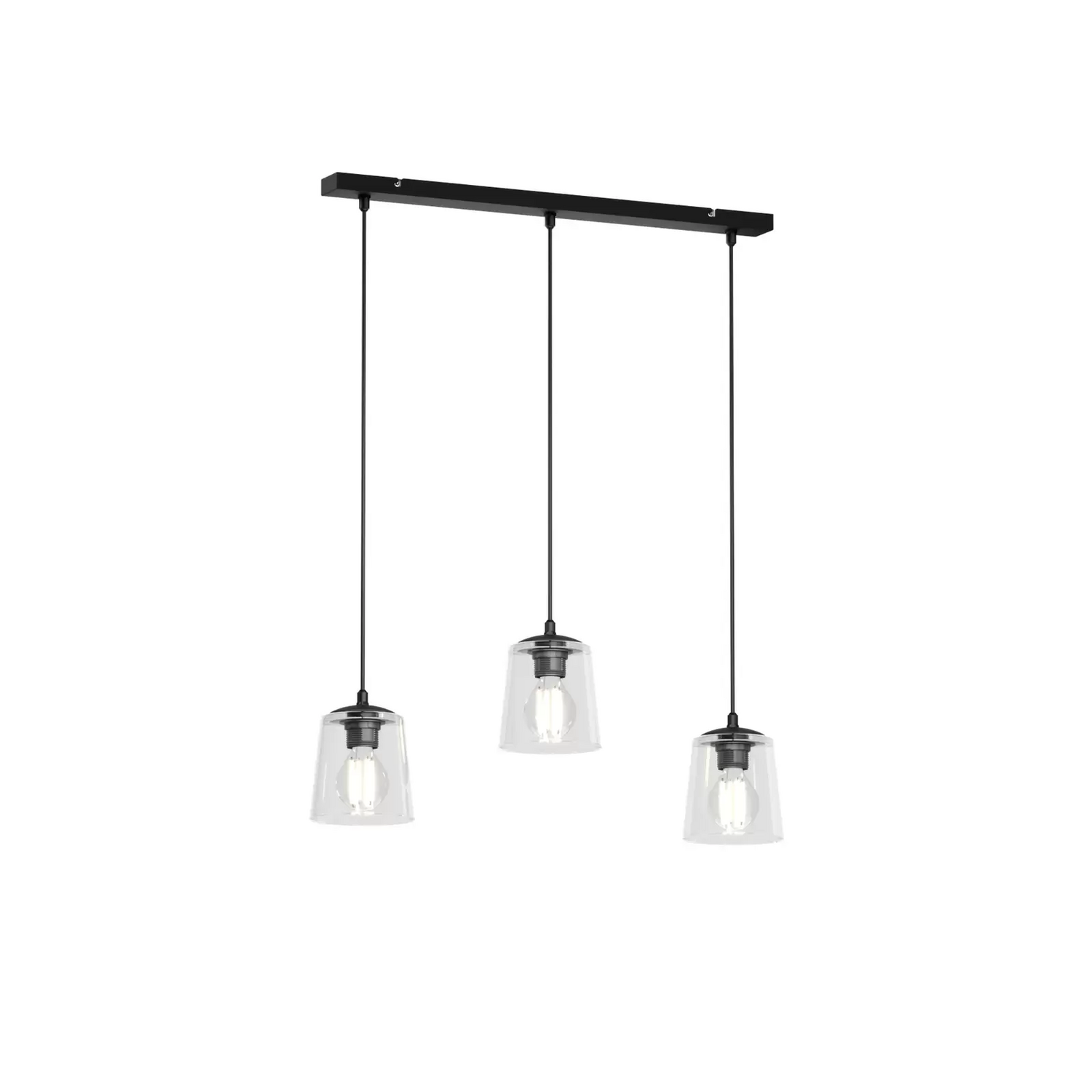 B-Ware Pendellampe Lucea Lampe Leuchte Pendelleuchte Deckenlampe 3 Flammig Transparent - 5902349222578