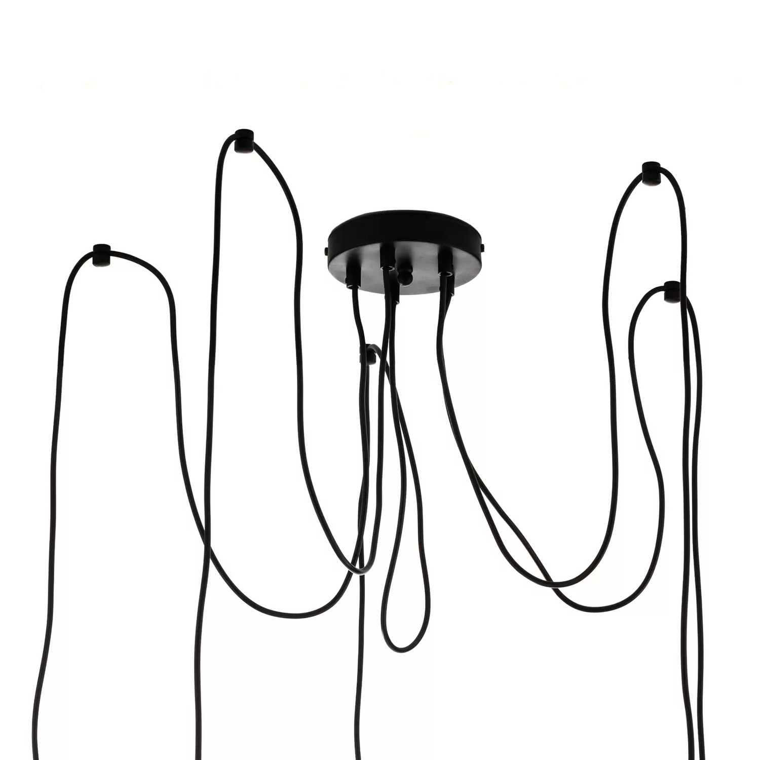 B-Ware Emibig Lighting Pendellampe Starla Hängeleuchte Dezentral 5fl Grafit Amber Klar - 5901738919297