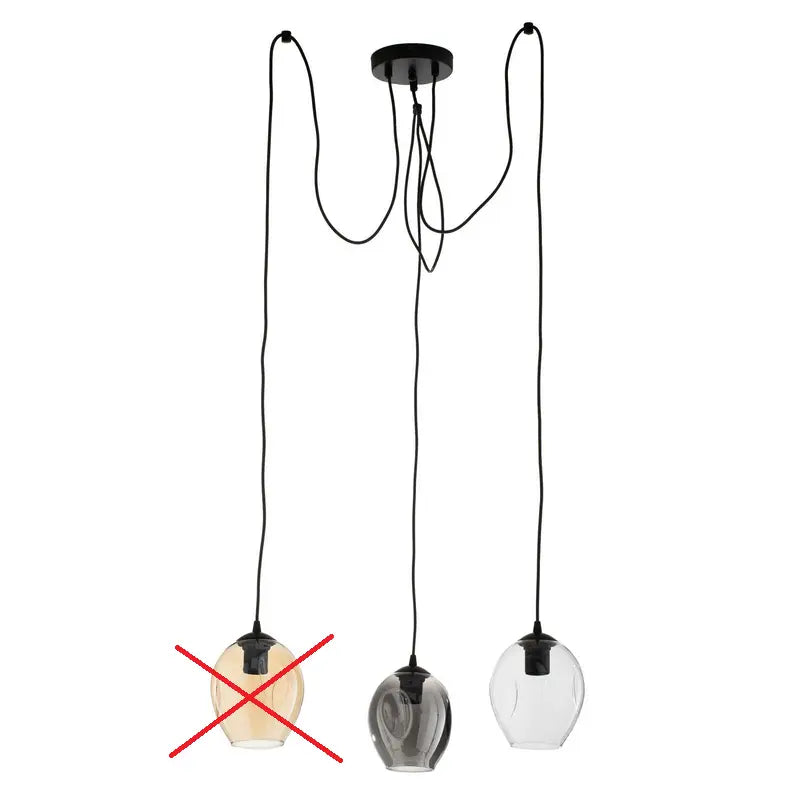 Euluna Pendelleuchte Starla Pendellampe Lampe Grafit/Amber/Klar Siehe Text/Foto B-Ware - 5901738919273